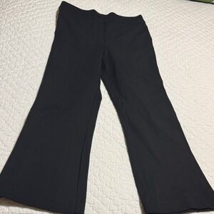 Black cropped Wide-Leg Pants